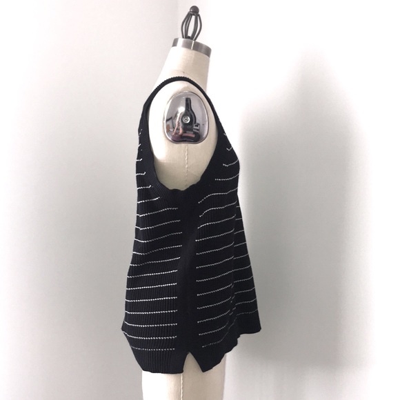 Black striped sweater tank - Picture 3 of 4